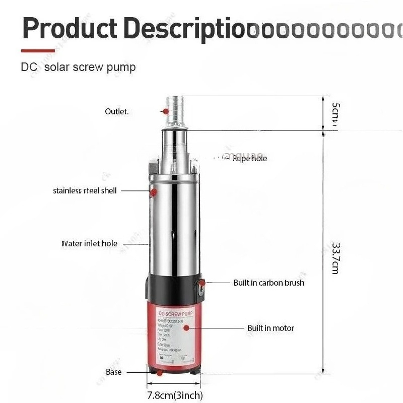 Pompa Solare DC 12V 24V 36V 48 - Solar Water Pump 48V Submersible recensione e prezzo