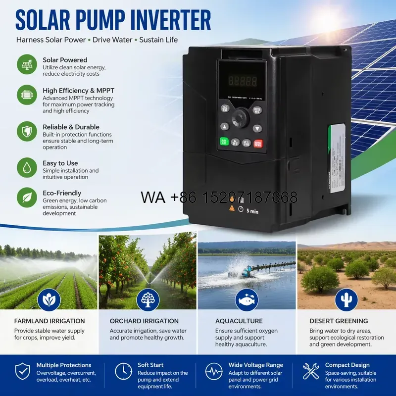 Wmwmnu Pompa Solare per Acqua  - Solar Pump Inverter 5.5Kw Three Phase recensione e prezzo